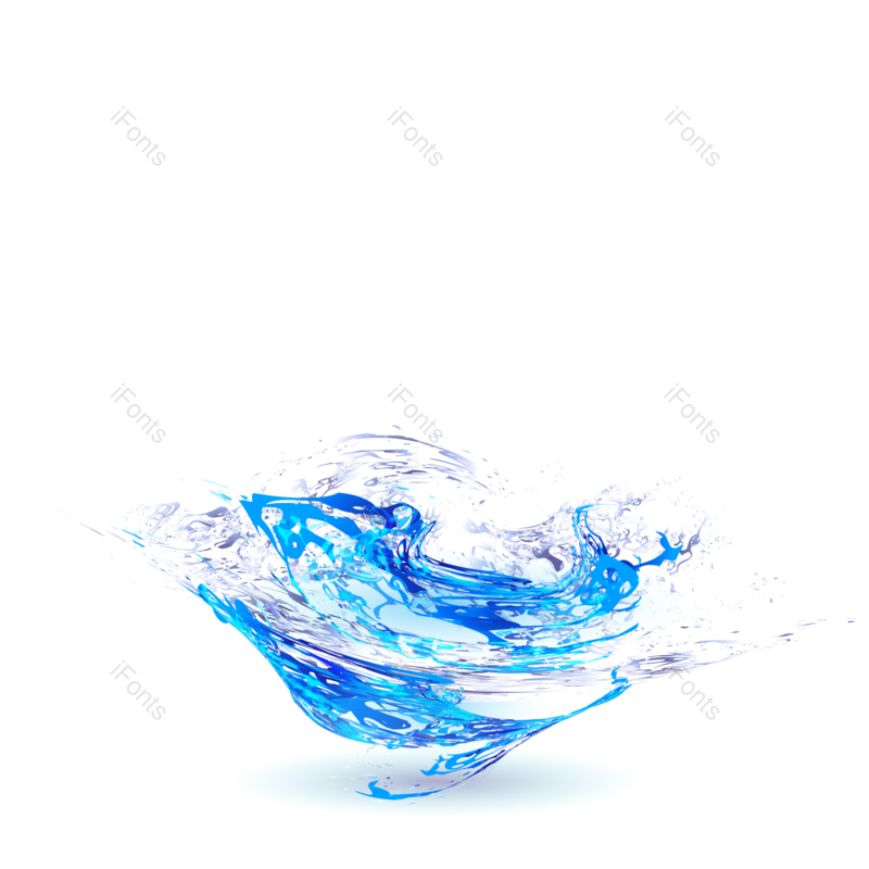水花图片,蓝色元素,矢量素材PNG,透明免抠素材